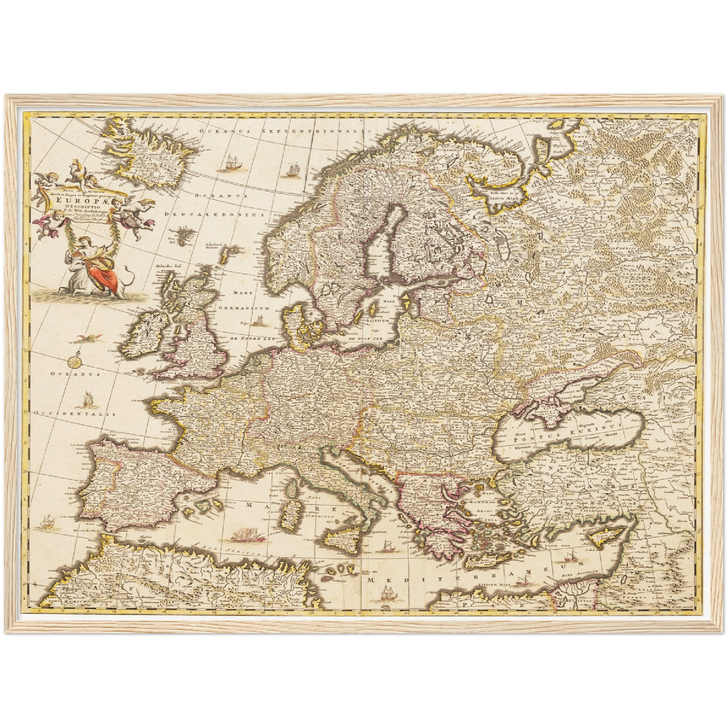 Historische Europakarte um 1698