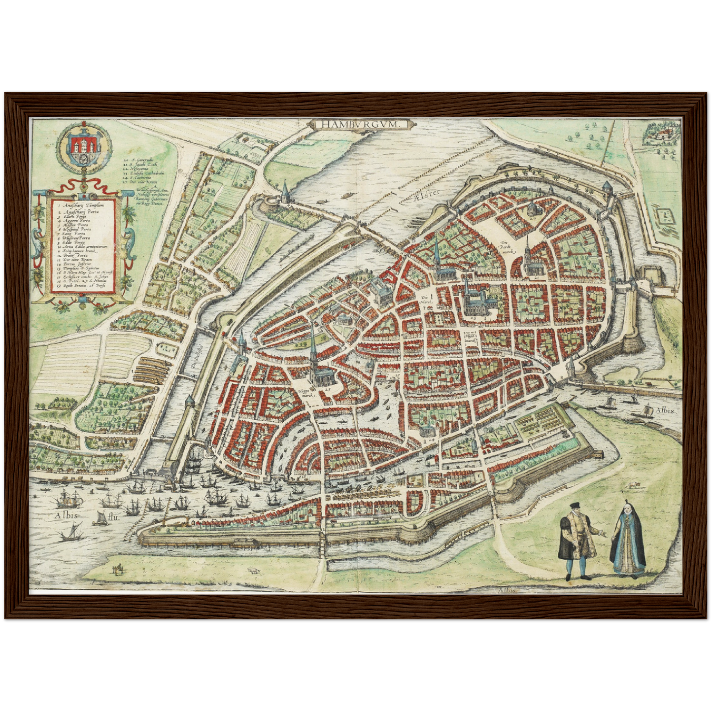 Historischer Stadtplan Hamburg um 1588
