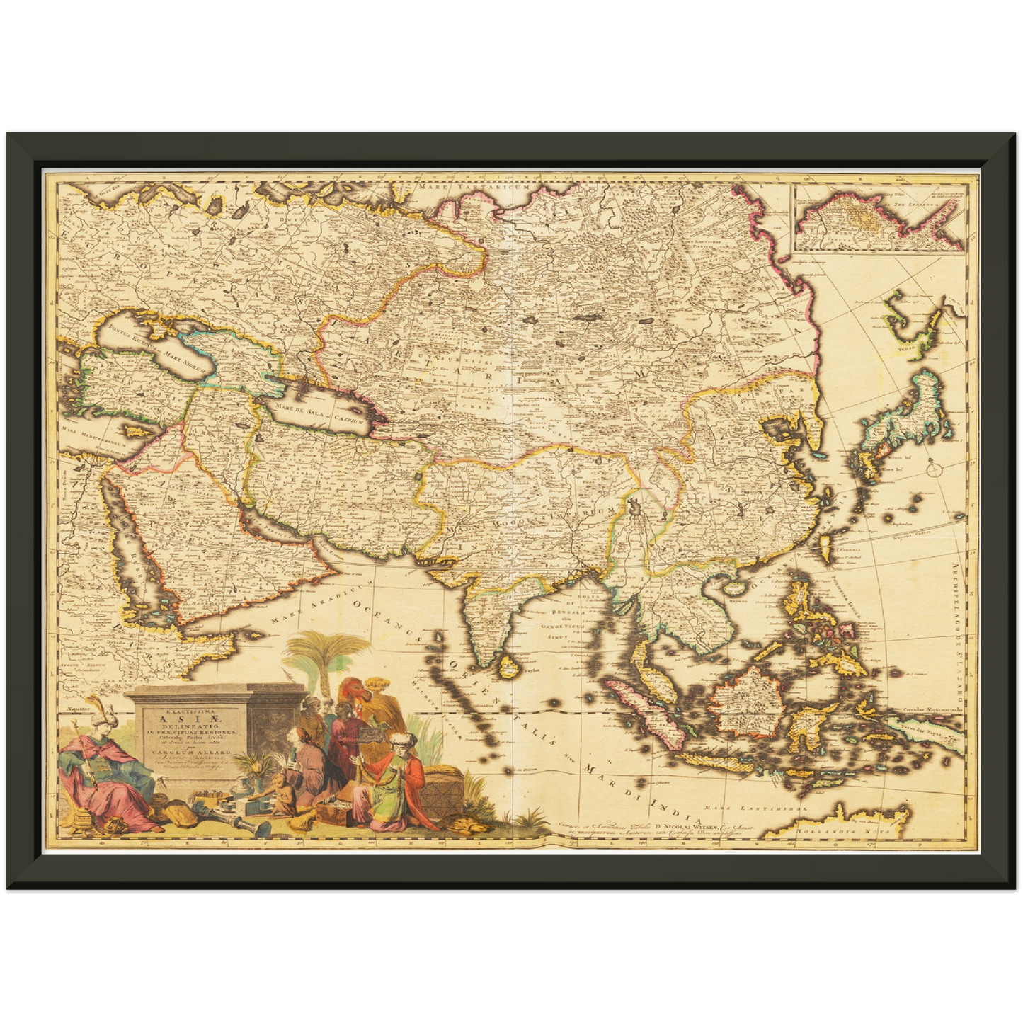 Historische Landkarte Asien um 1694
