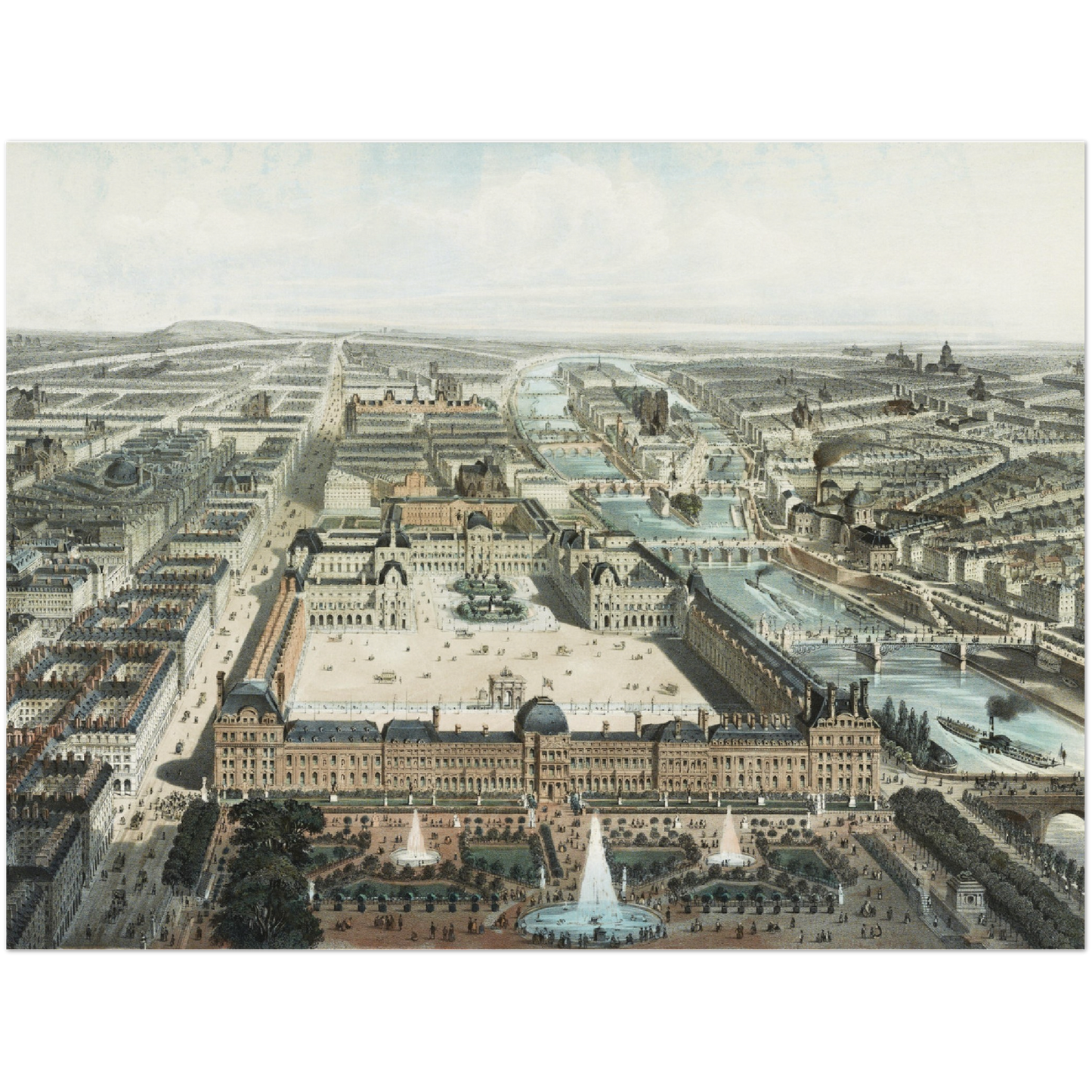 Historische Ansicht Paris um 1860