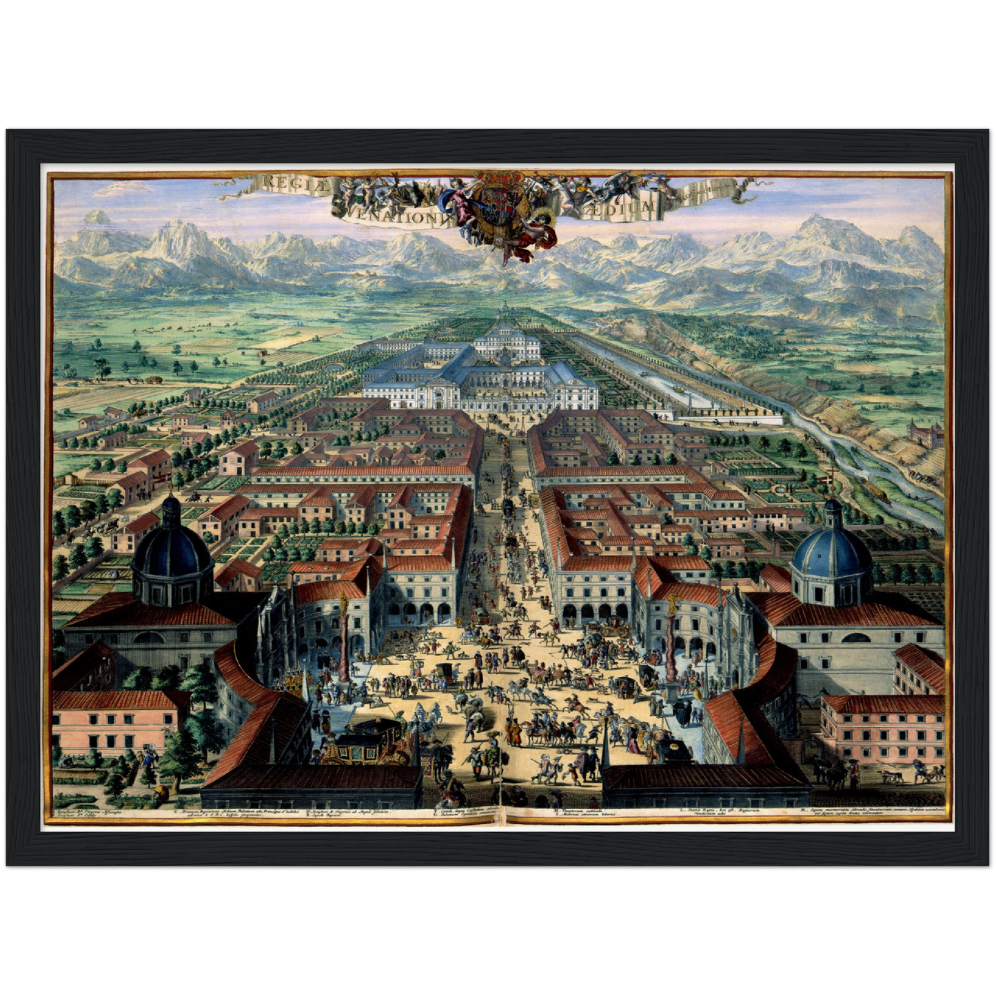 Historische Stadtansicht Turin um 1682