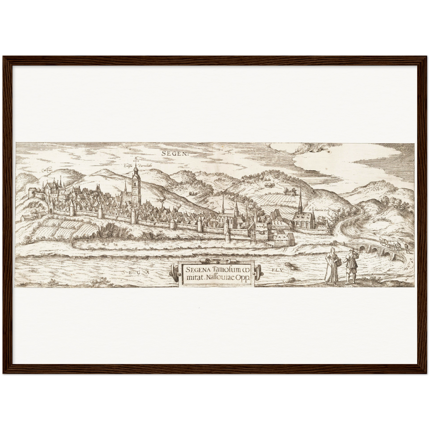 Historische Stadtansicht Siegen um 1618