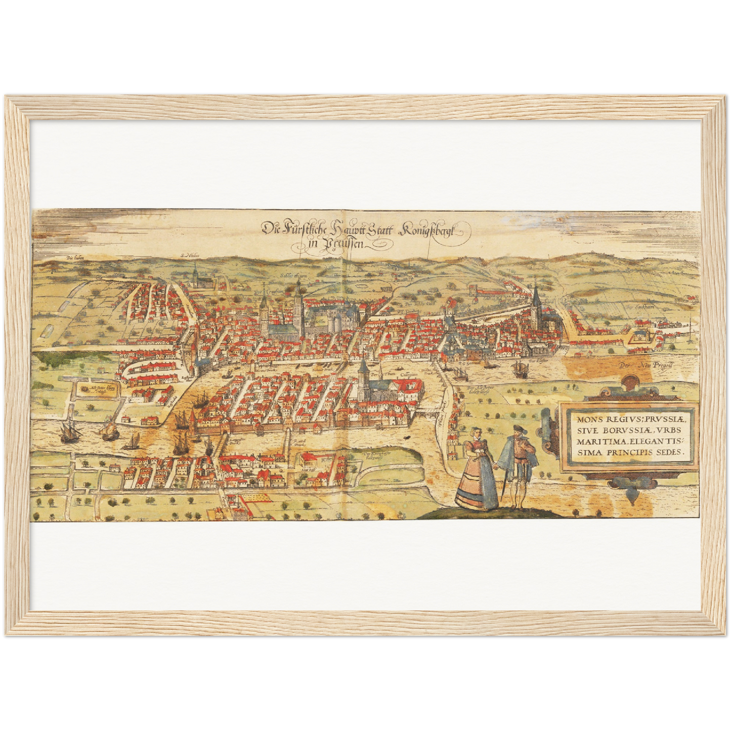 Historische Stadtansicht Königsberg um 1582