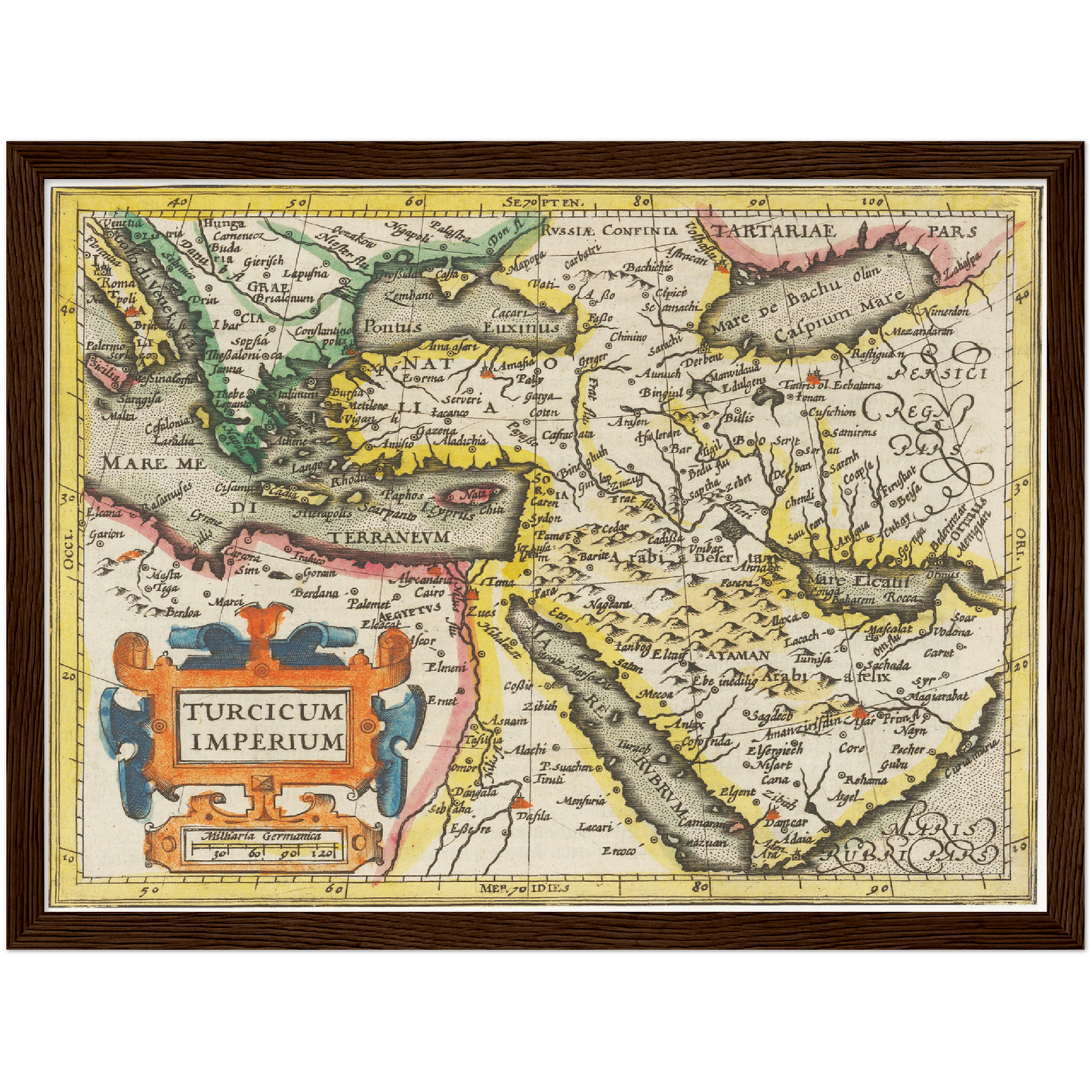 Historische Landkarte Osmanisches Reich um 1609