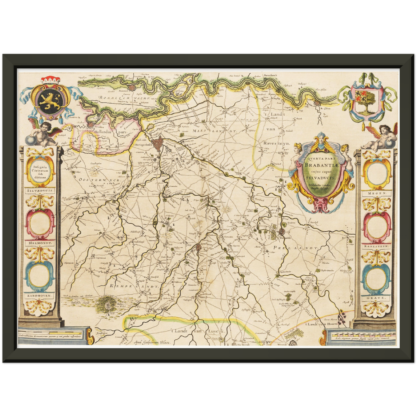 Historische Landkarte Brabant um 1635