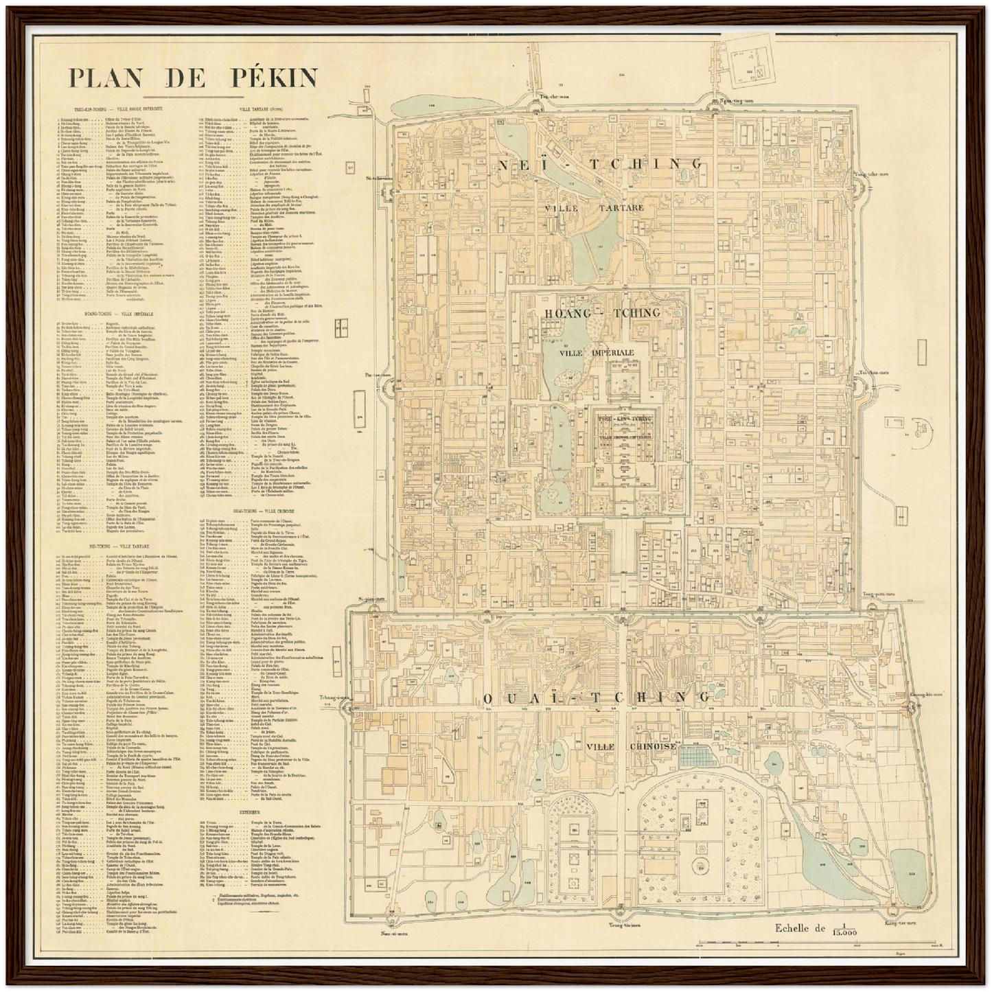 Historischer Stadtplan Peking um 1900
