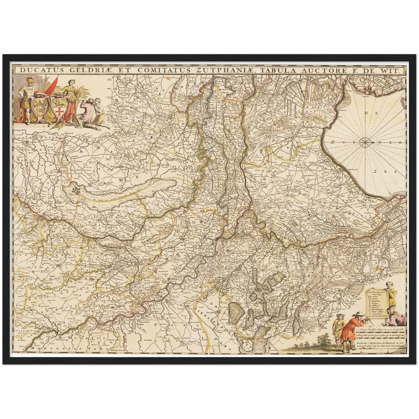 Historische Landkarte Geldern um 1635