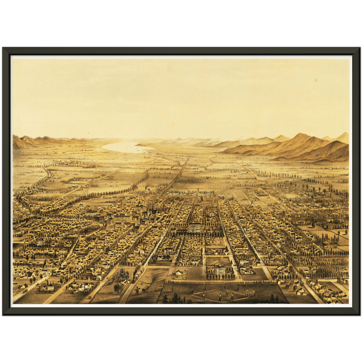Historische Stadtansicht San José um 1875