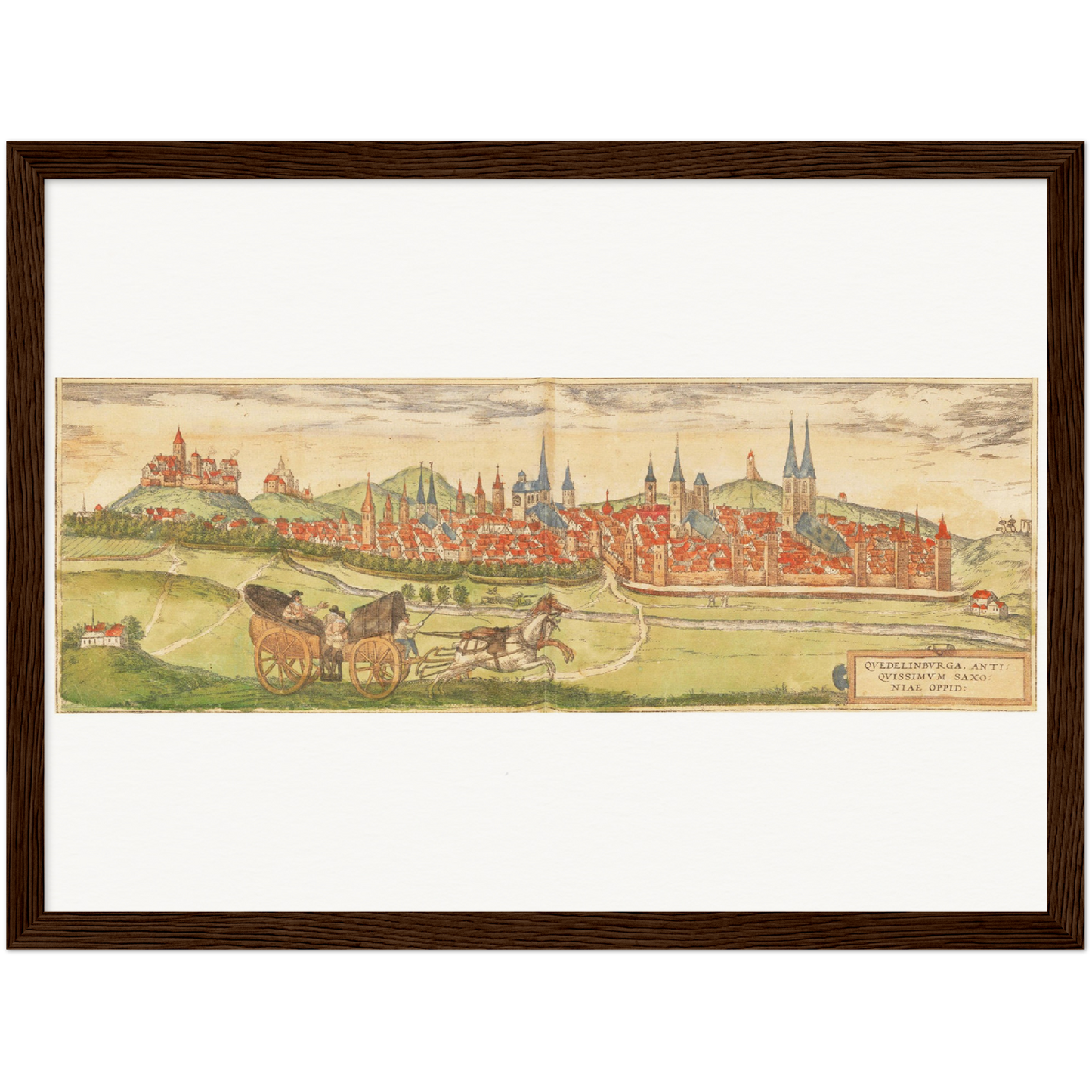 Historische Stadtansicht Quedlinburg um 1582