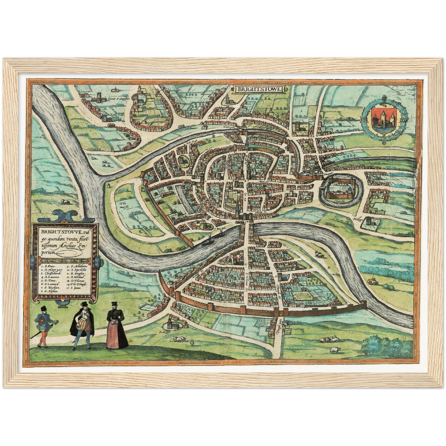Historical city map Test product horizontal 3 sizes