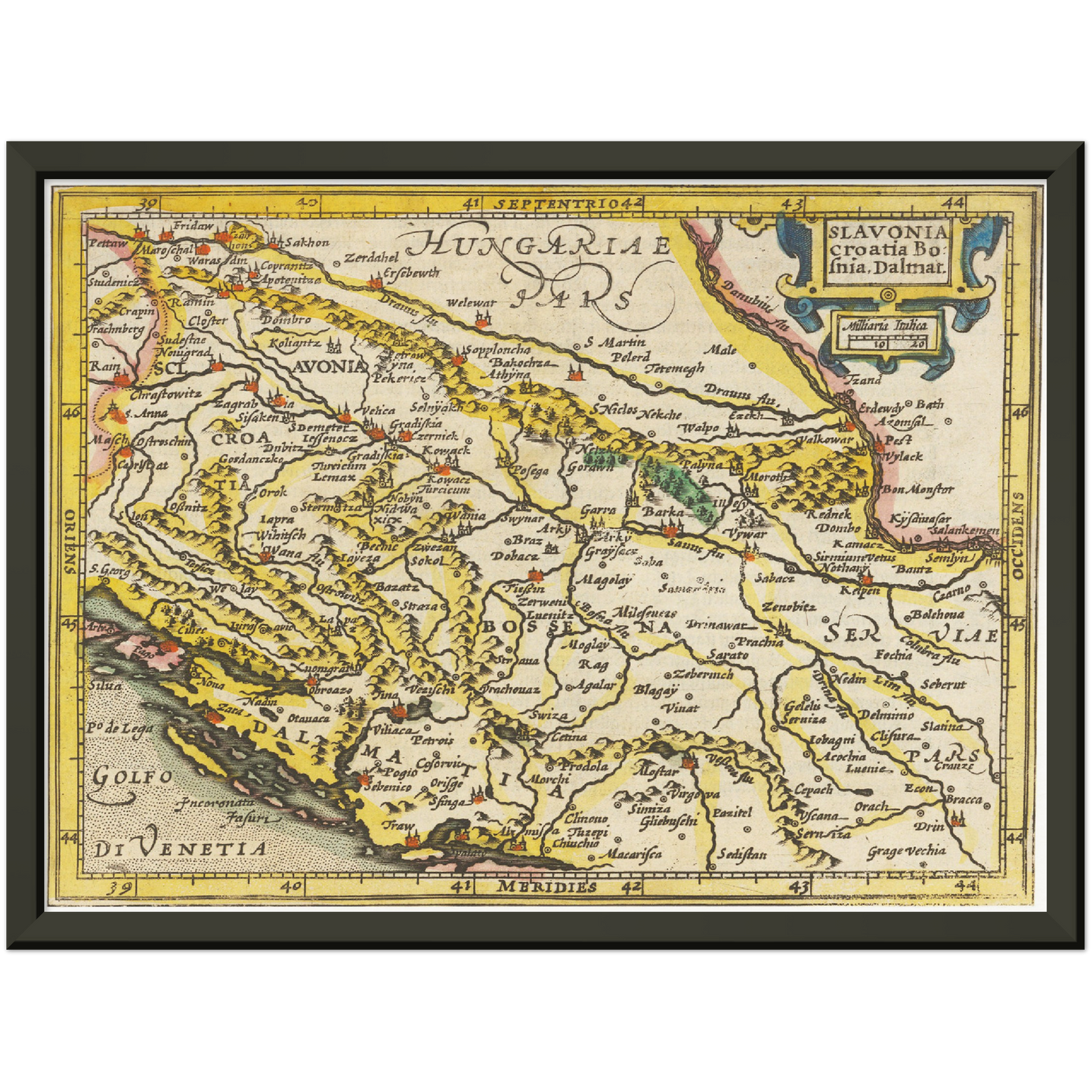Historische Landkarte Balkan um 1609