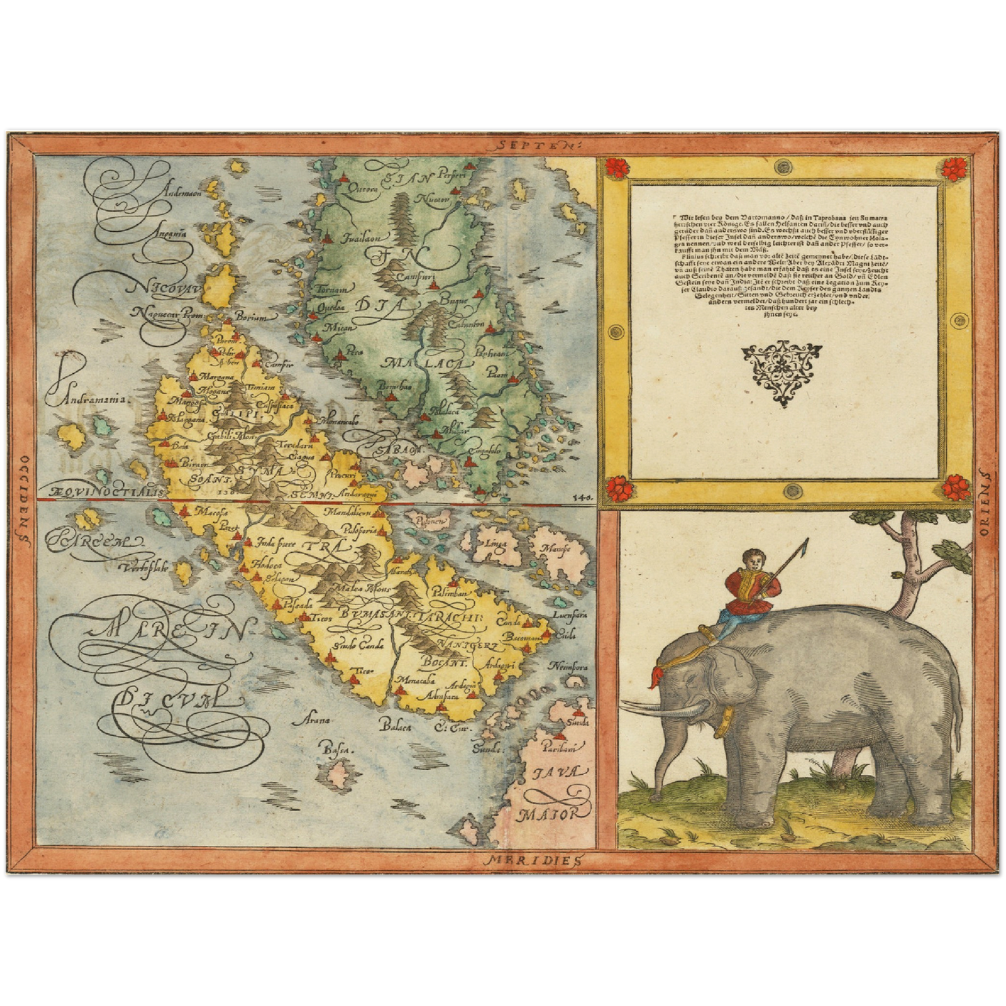 Historische Landkarte Singapur um 1580