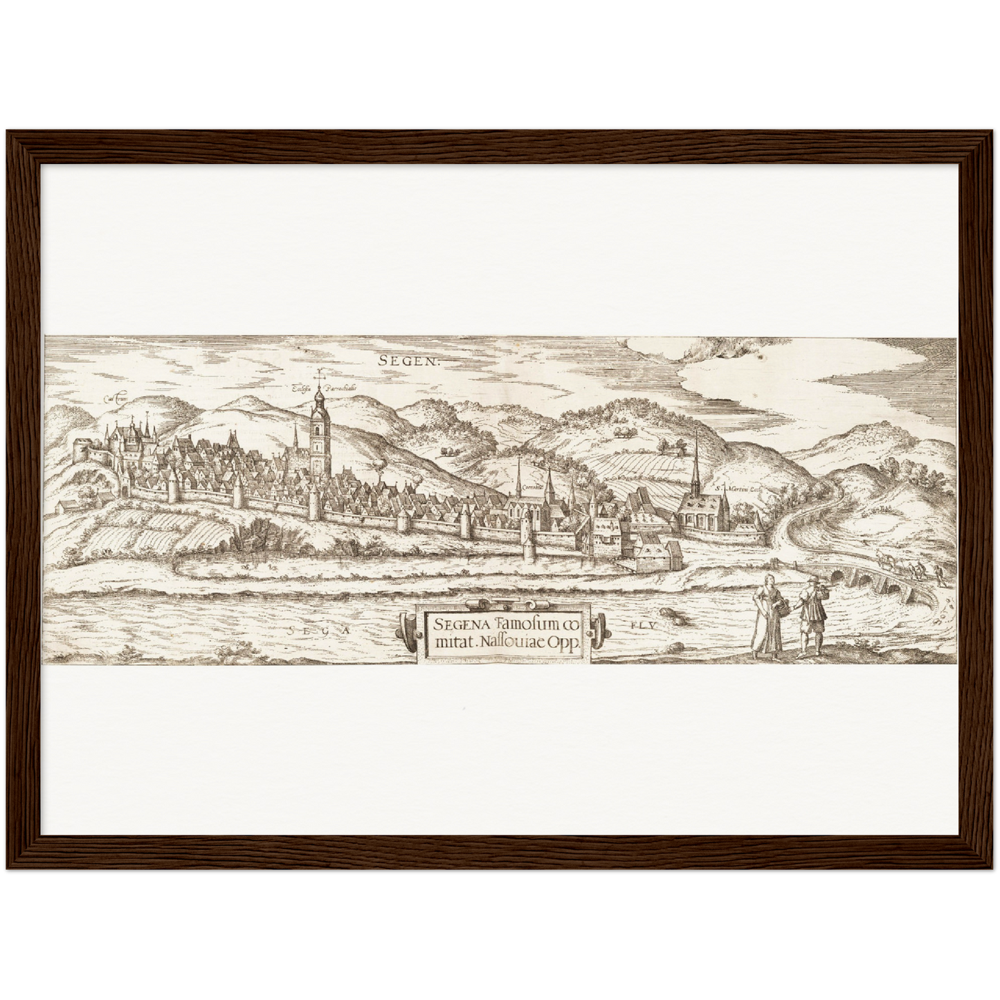Historische Stadtansicht Siegen um 1618
