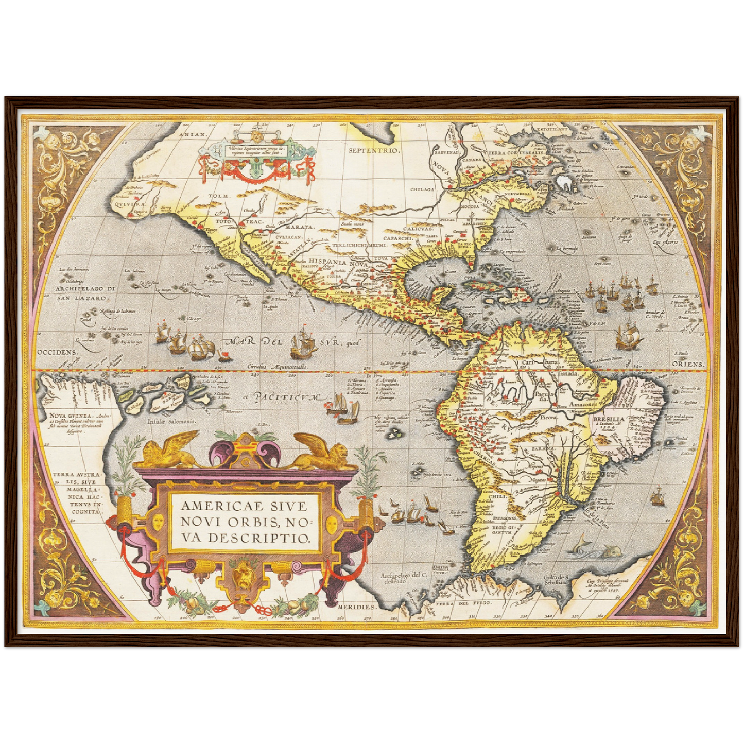 Historische Landkarte Amerika um 1609