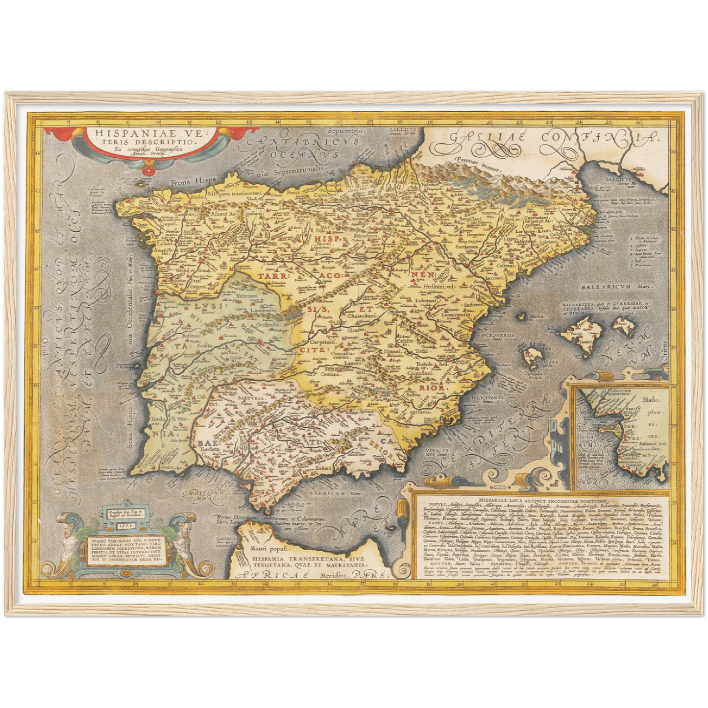 Historische Landkarte Historisches Spanien um 1609