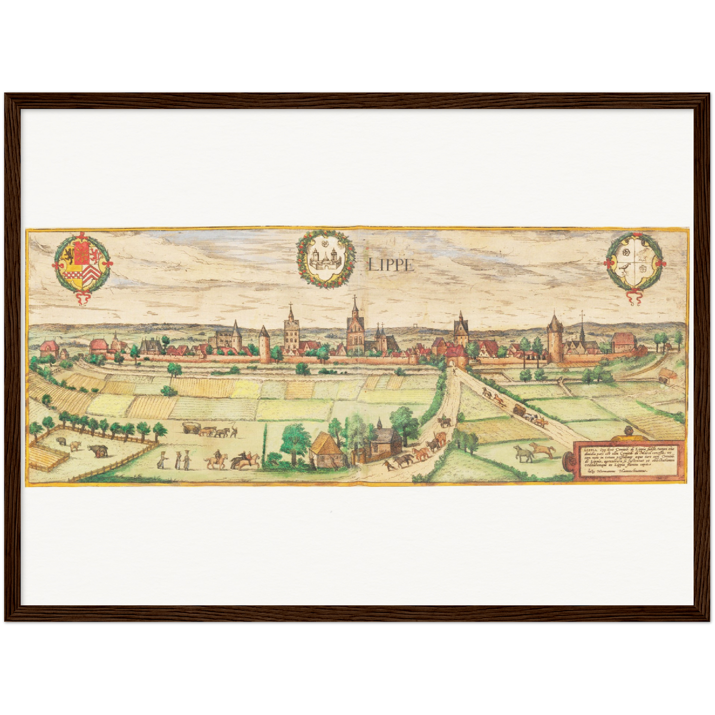 Historische Stadtansicht Lippe um 1592