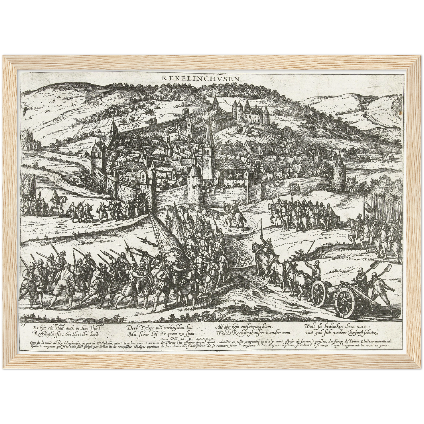 Historische Stadtansicht Recklinghausen um 1585