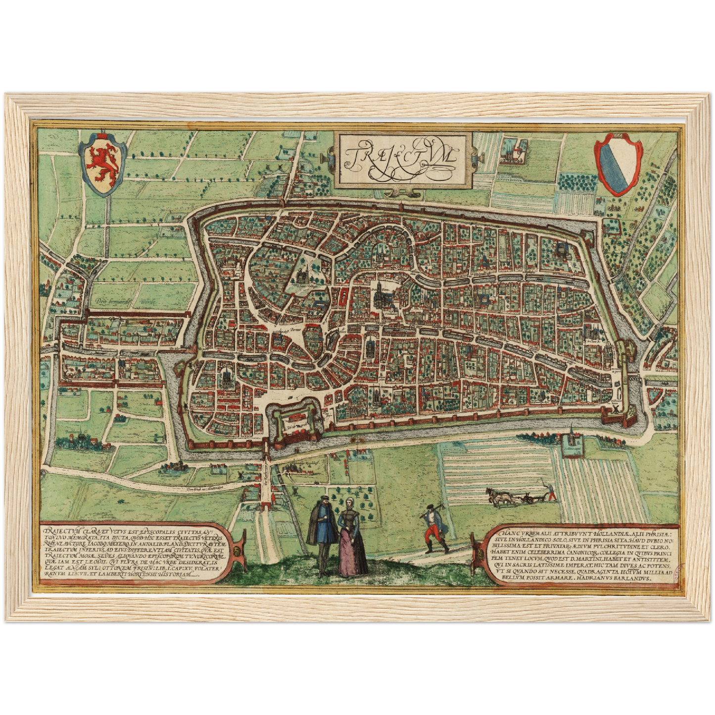 Historischer Stadtplan Utrecht um 1582