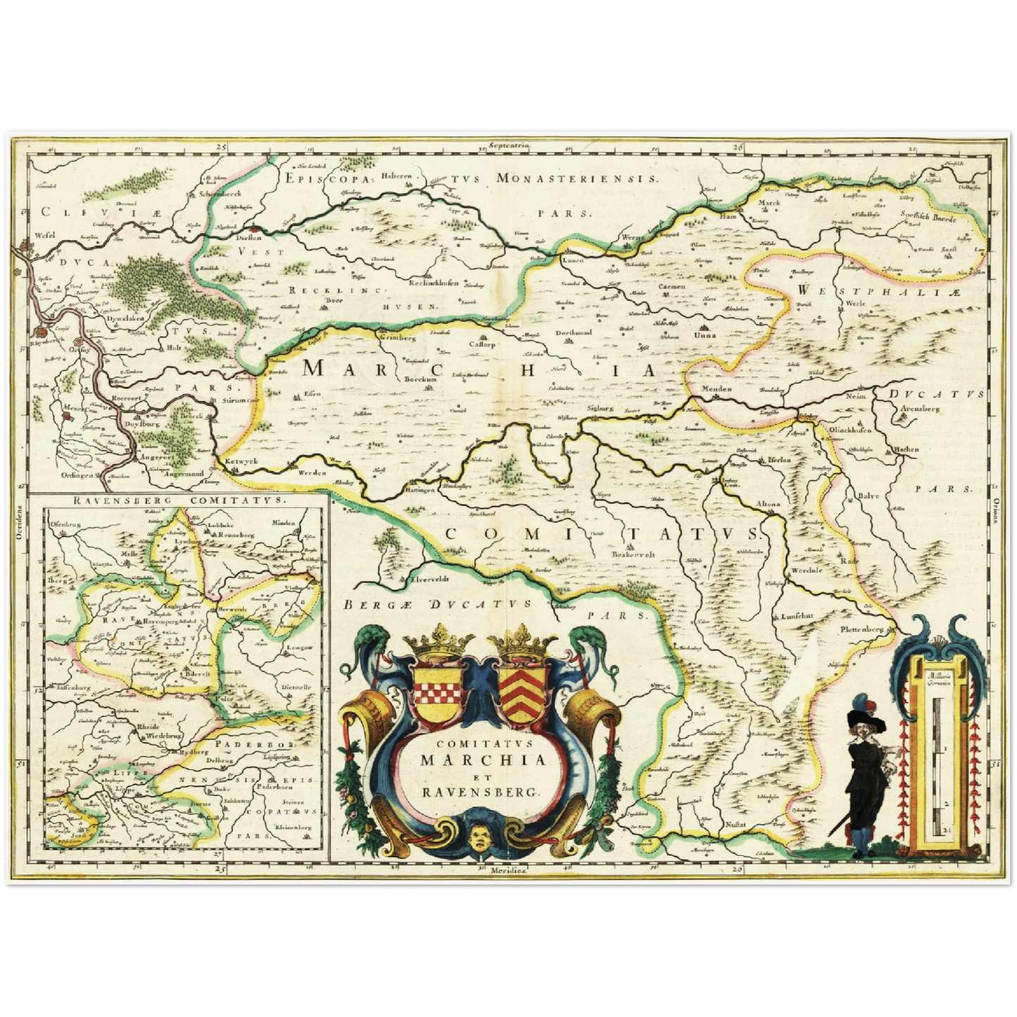 Historische Landkarte Ravensburg um 1647