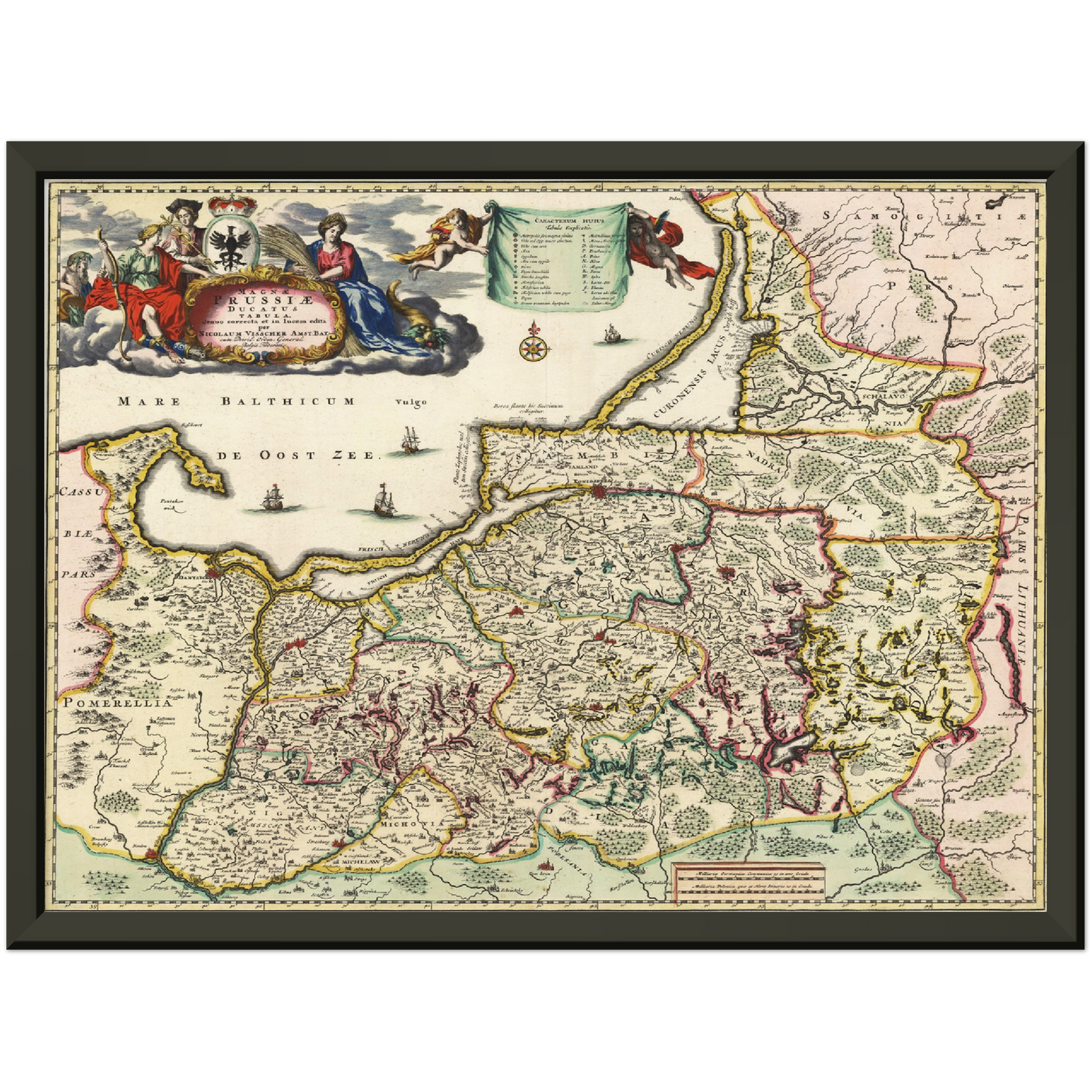 Historische Landkarte Preußen um 1680