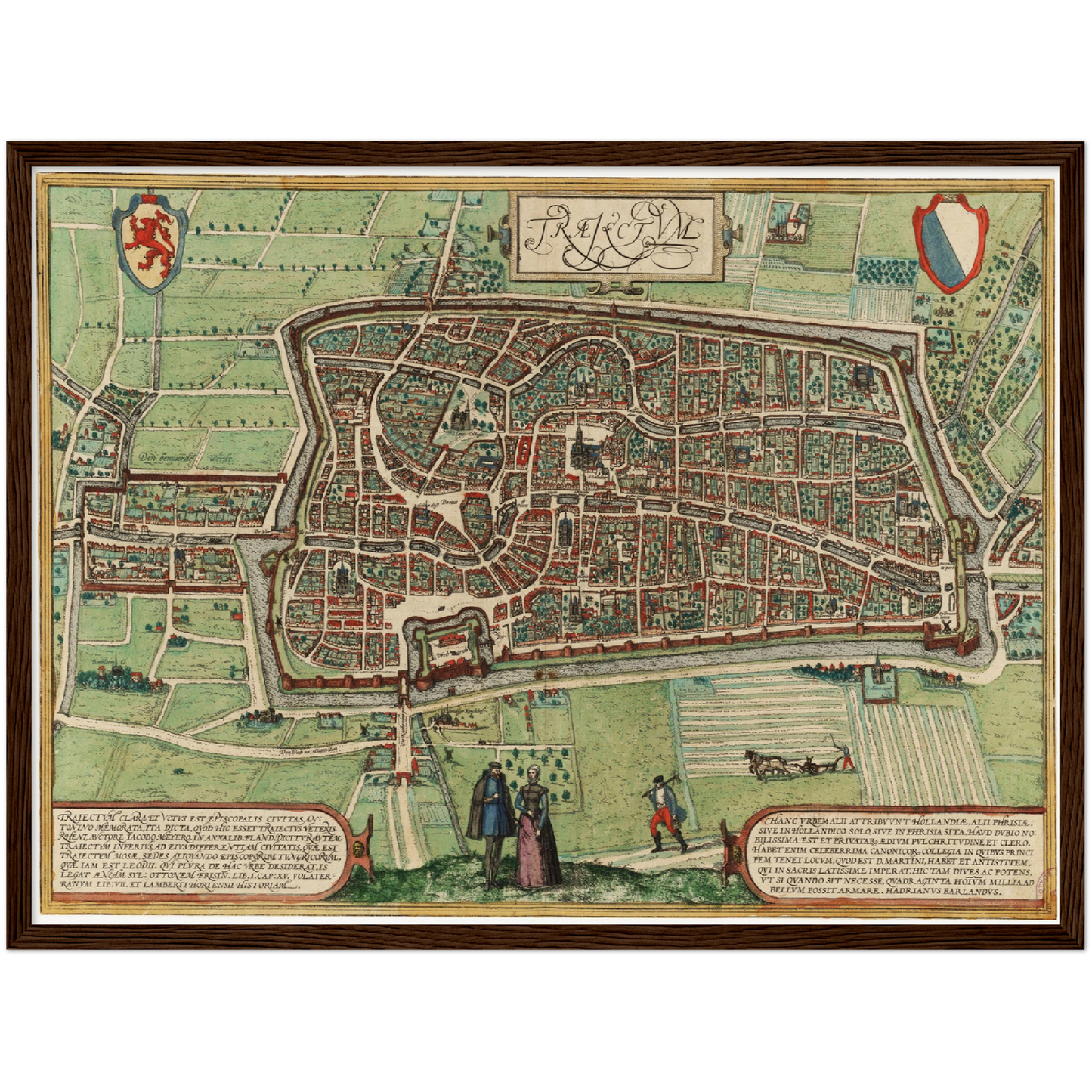 Historischer Stadtplan Utrecht um 1582