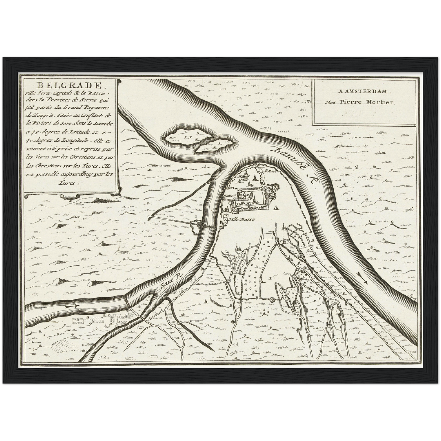 Historischer Stadtplan Belgrad um 1726