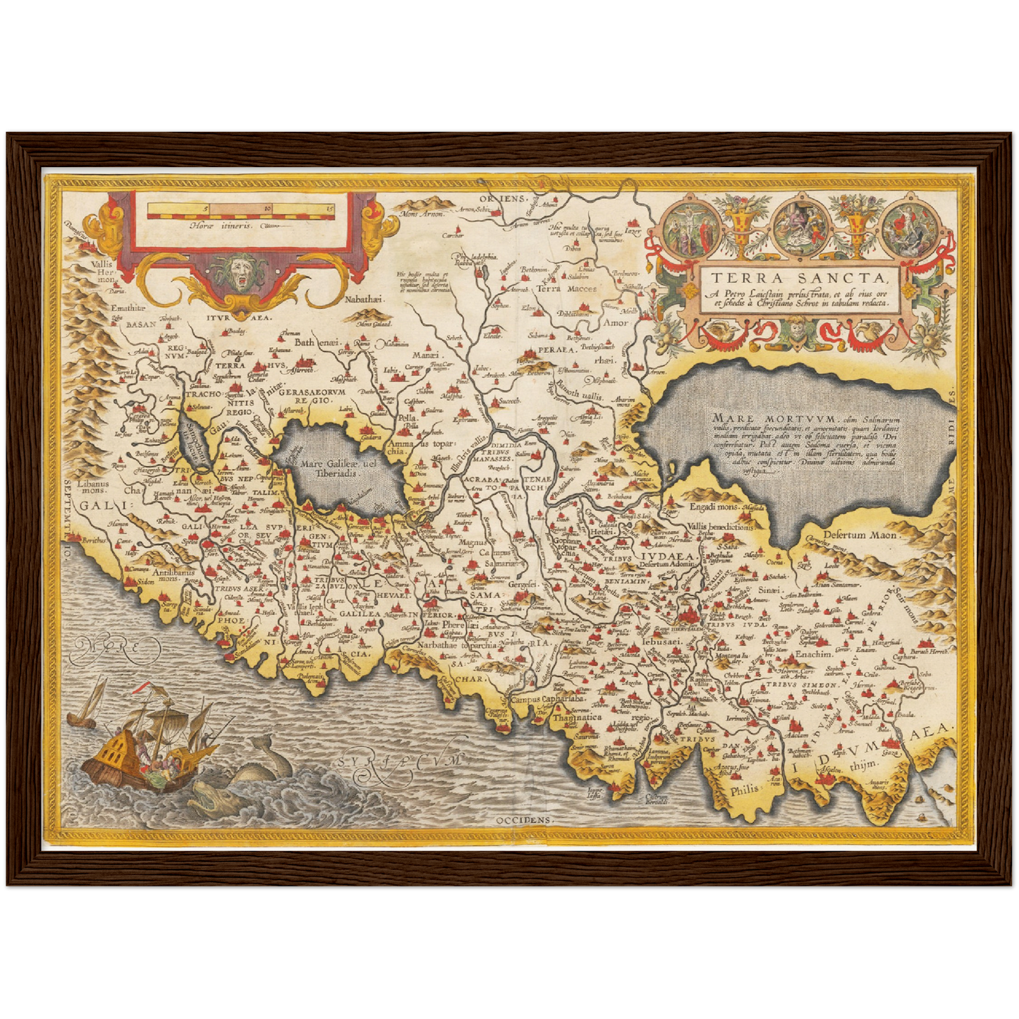 Historische Landkarte Heiliges Land um 1609