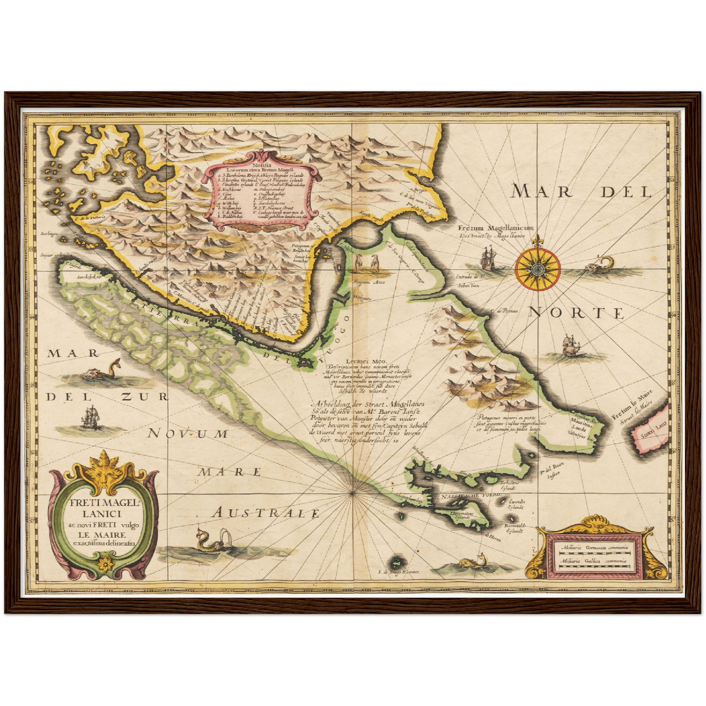 Historische Landkarte Kap Hoorn um 1635