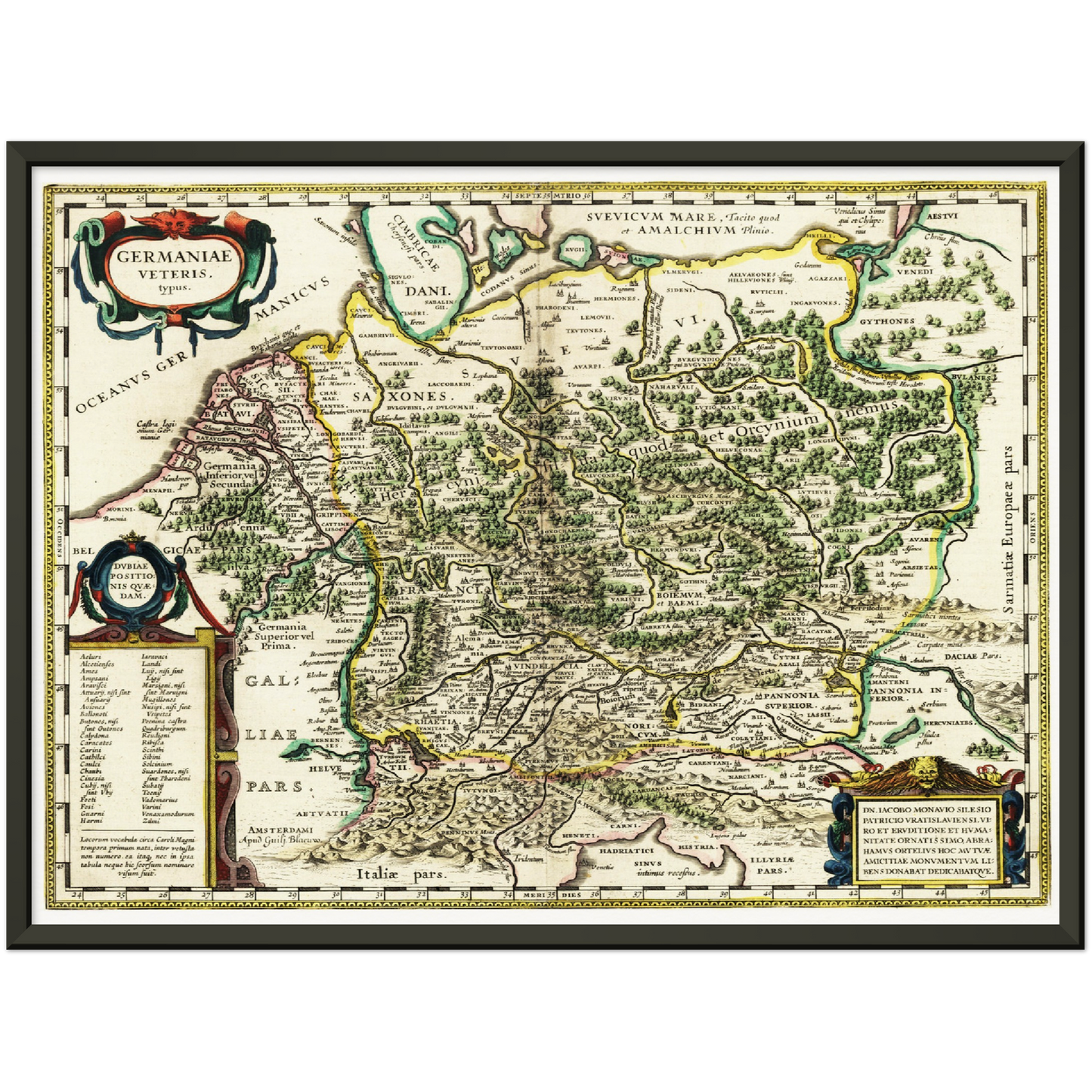 Historische Landkarte Historisches Germanien um 1647