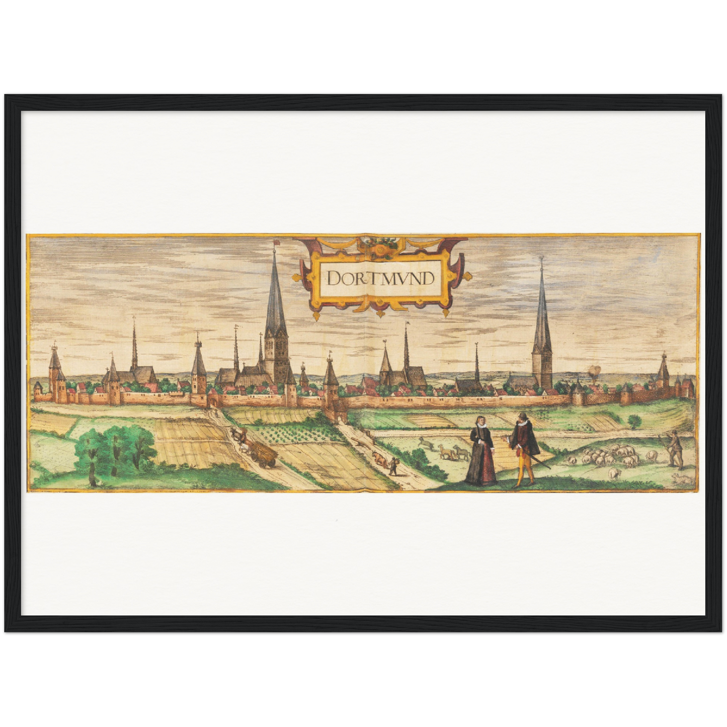 Historische Stadtansicht Dortmund um 1592
