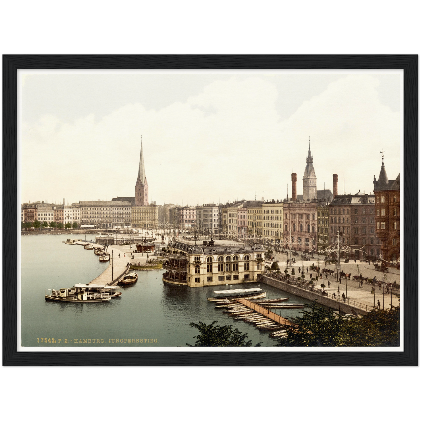 Historische Ansicht Hamburg Jungfernstieg um 1895