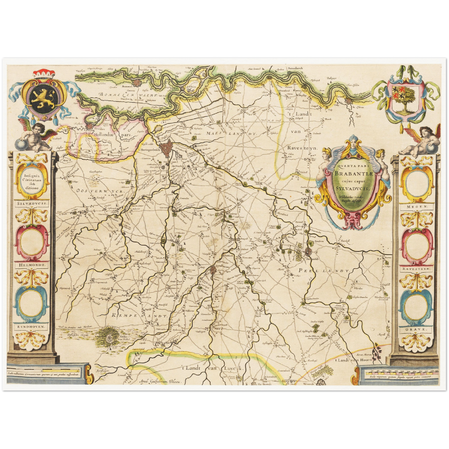 Historische Landkarte Brabant um 1635