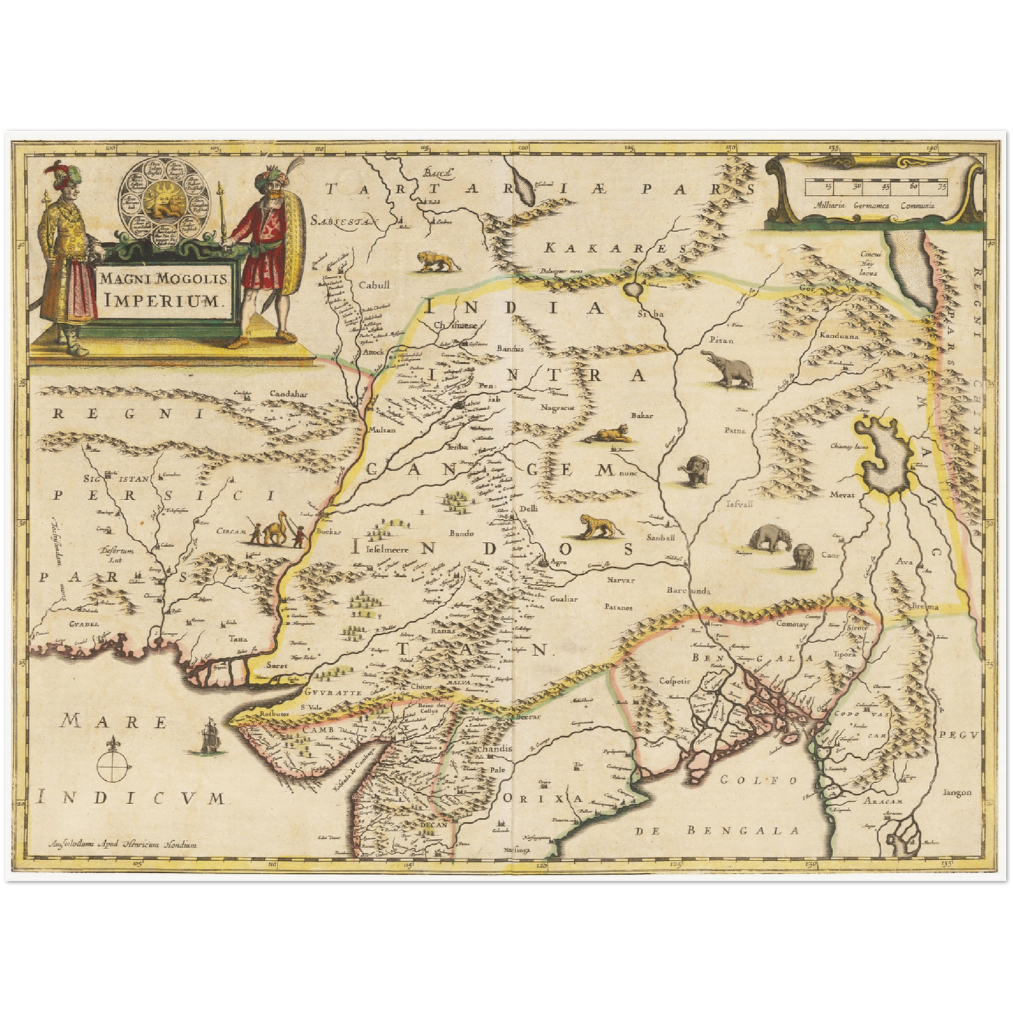 Historische Landkarte Mongolisches Imperium um 1638