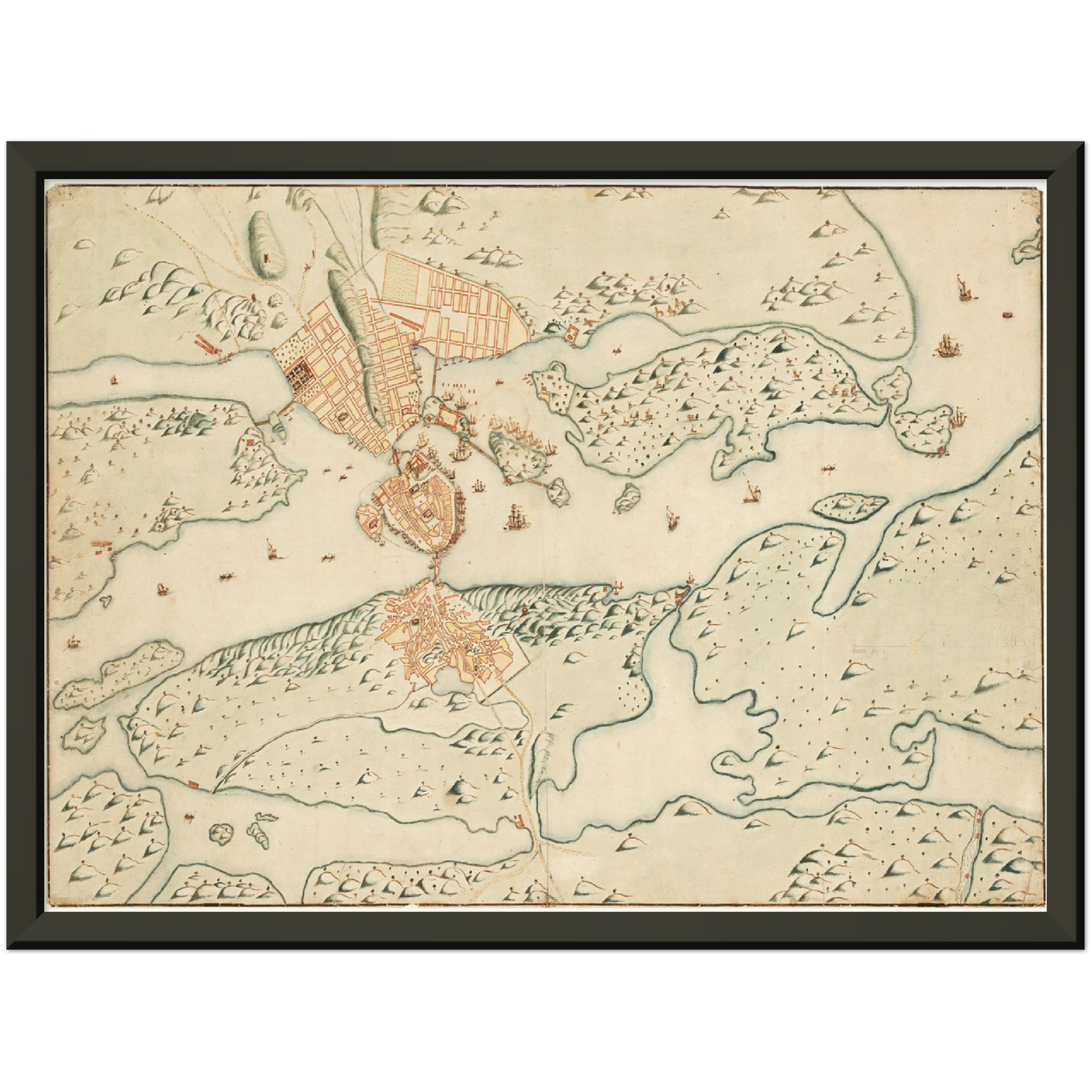 Historischer Stadtplan Stockholm um 1642