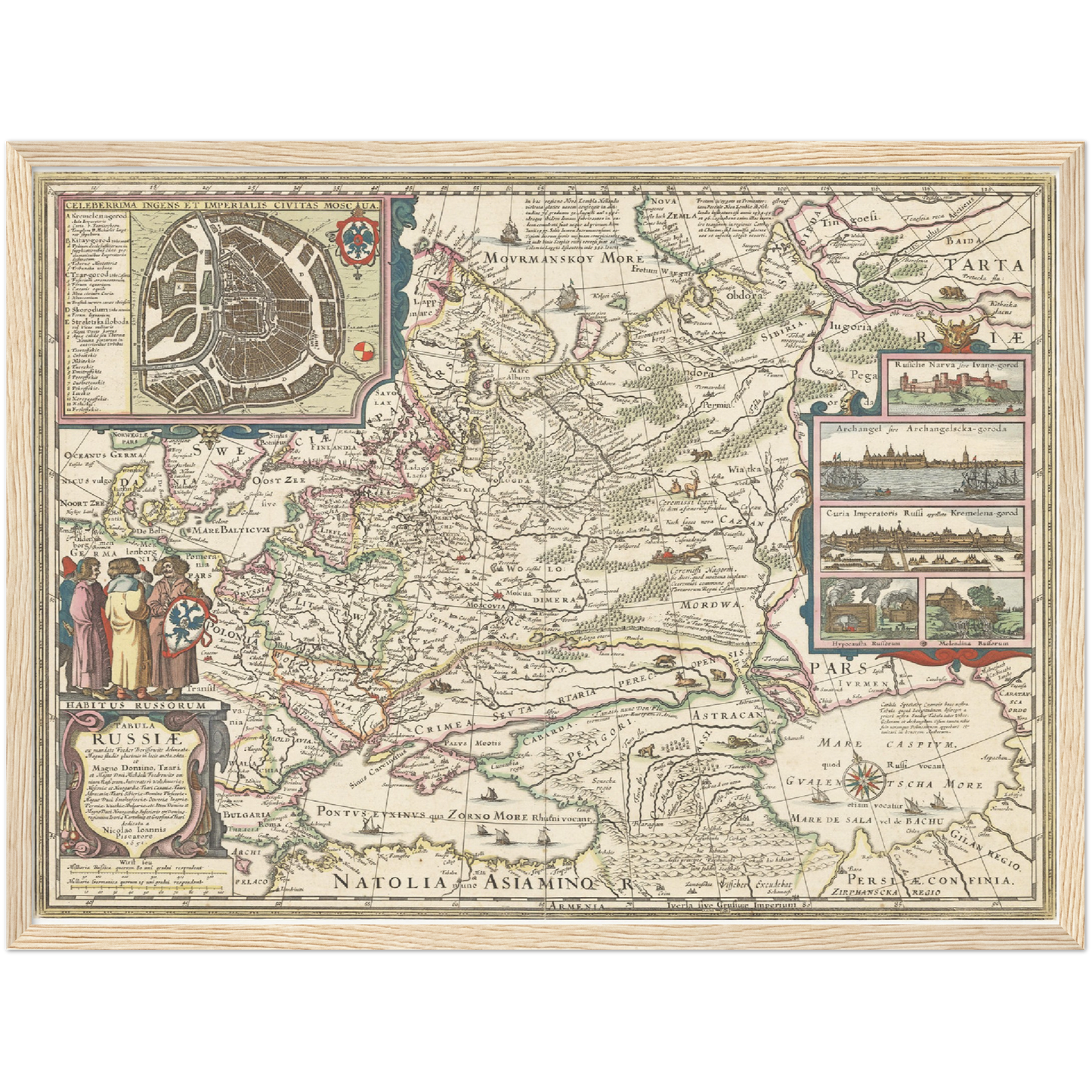 Historische Landkarte Russland um 1651