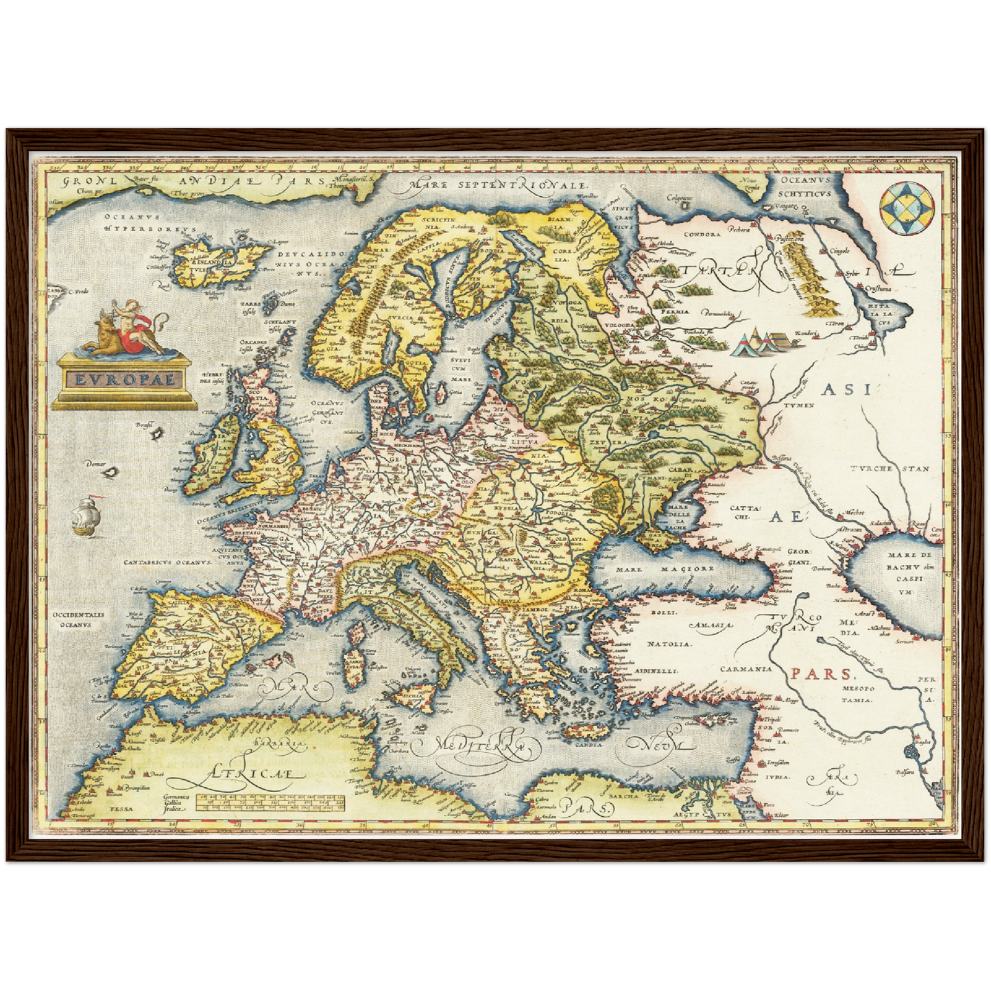 Historische Europakarte um 1570