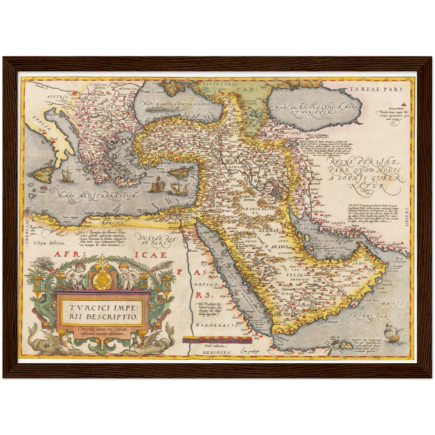 Historische Landkarte Naher Osten um 1609