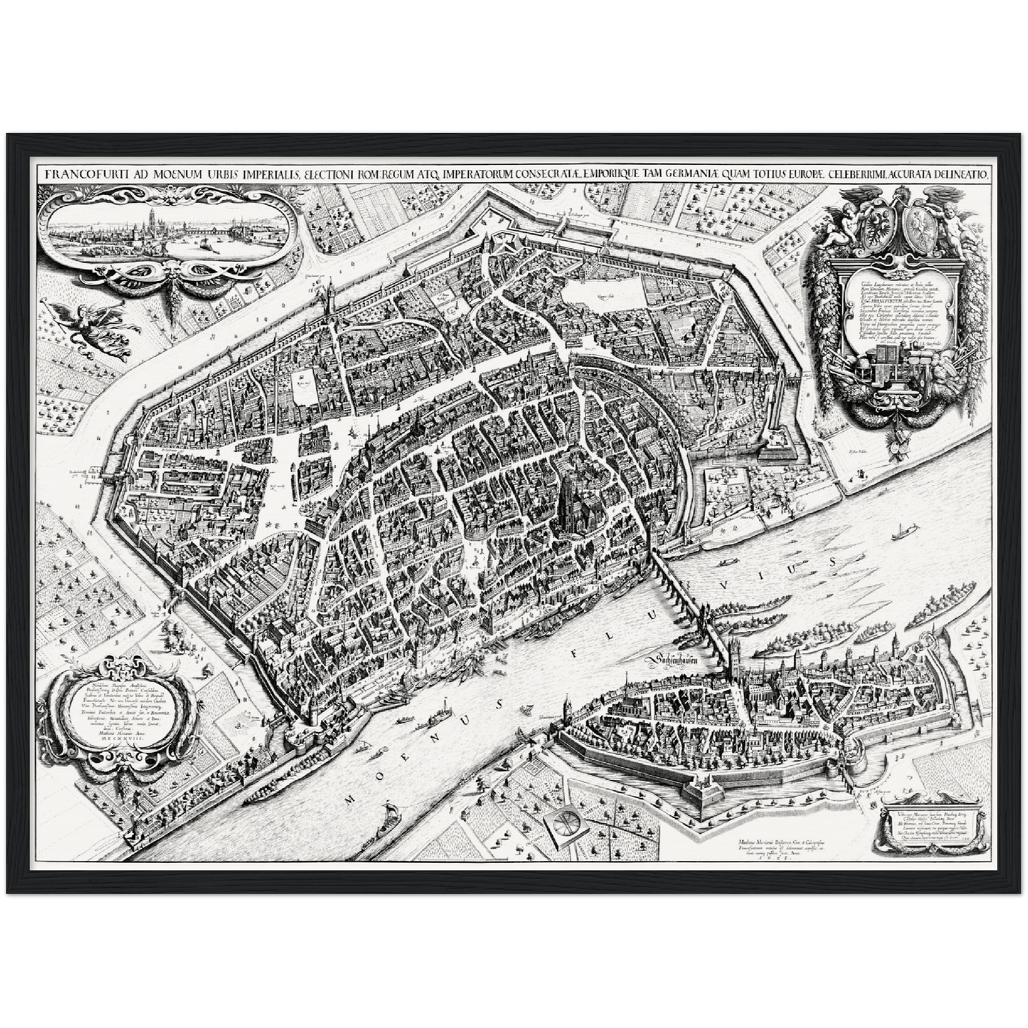 Historischer Stadtplan Frankfurt am Main um 1628