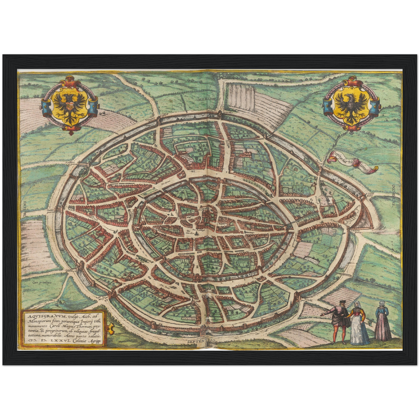 Historischer Stadtplan Aachen um 1570