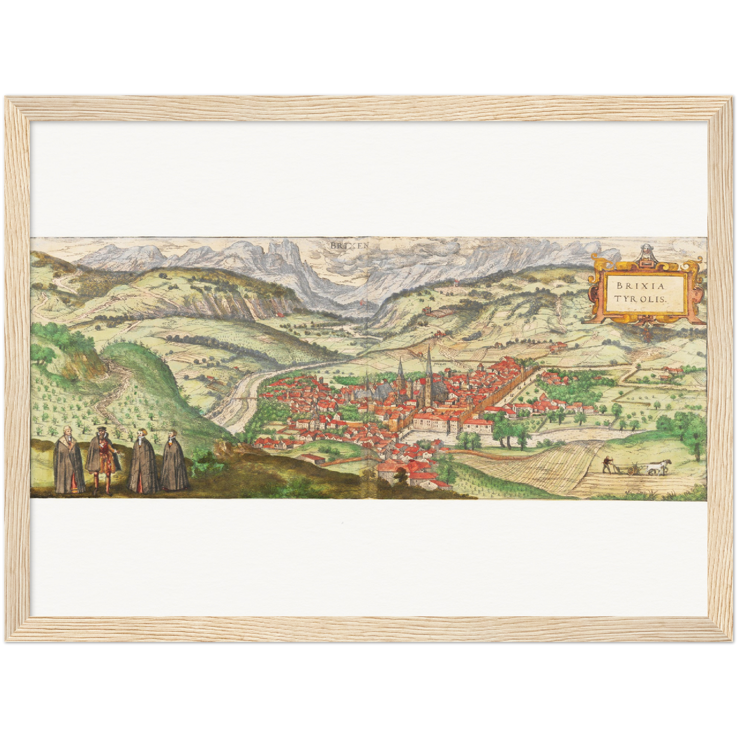 Historische Stadtansicht Brixen um 1592