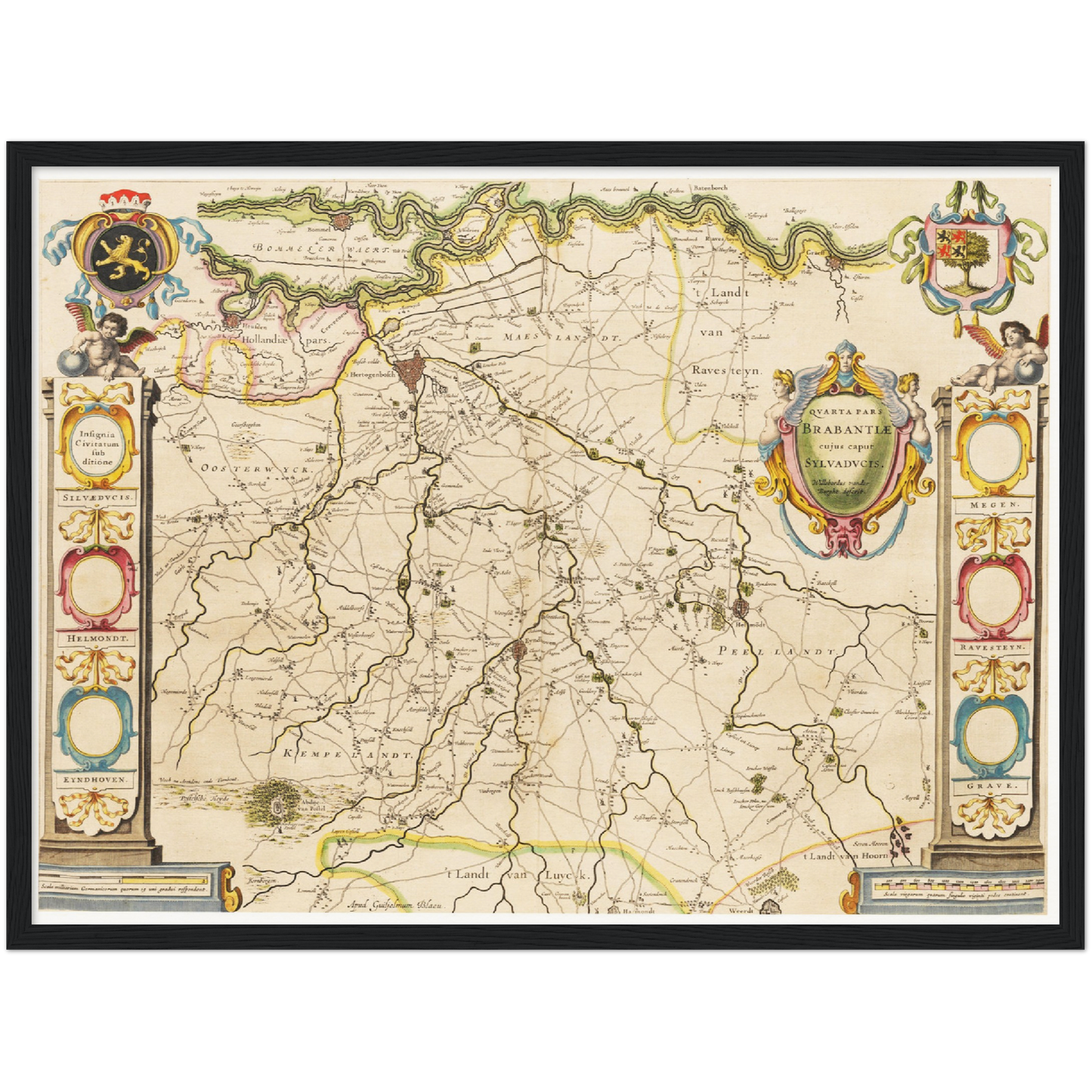 Historische Landkarte Brabant um 1635
