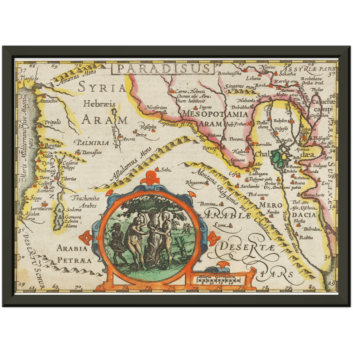 Historische Landkarte Syrien um 1609