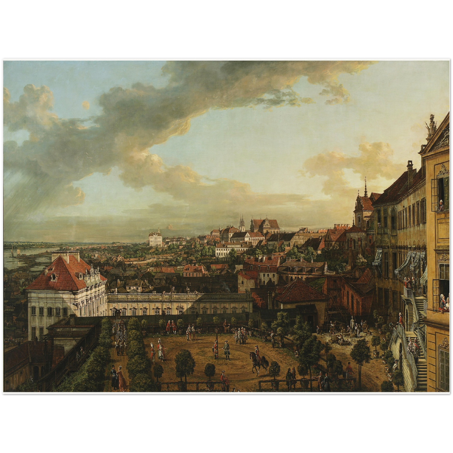 Historische Ansicht Warschau um 1750