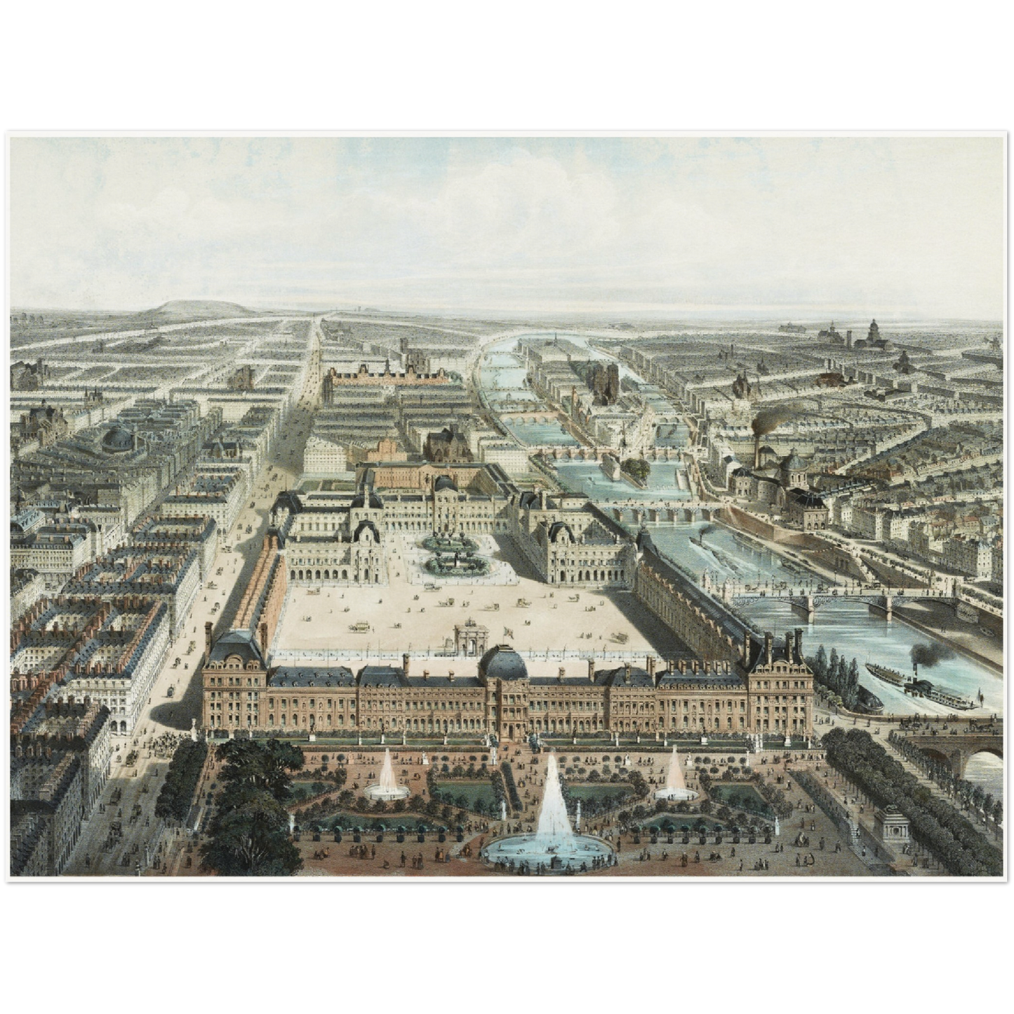 Historische Ansicht Paris um 1860