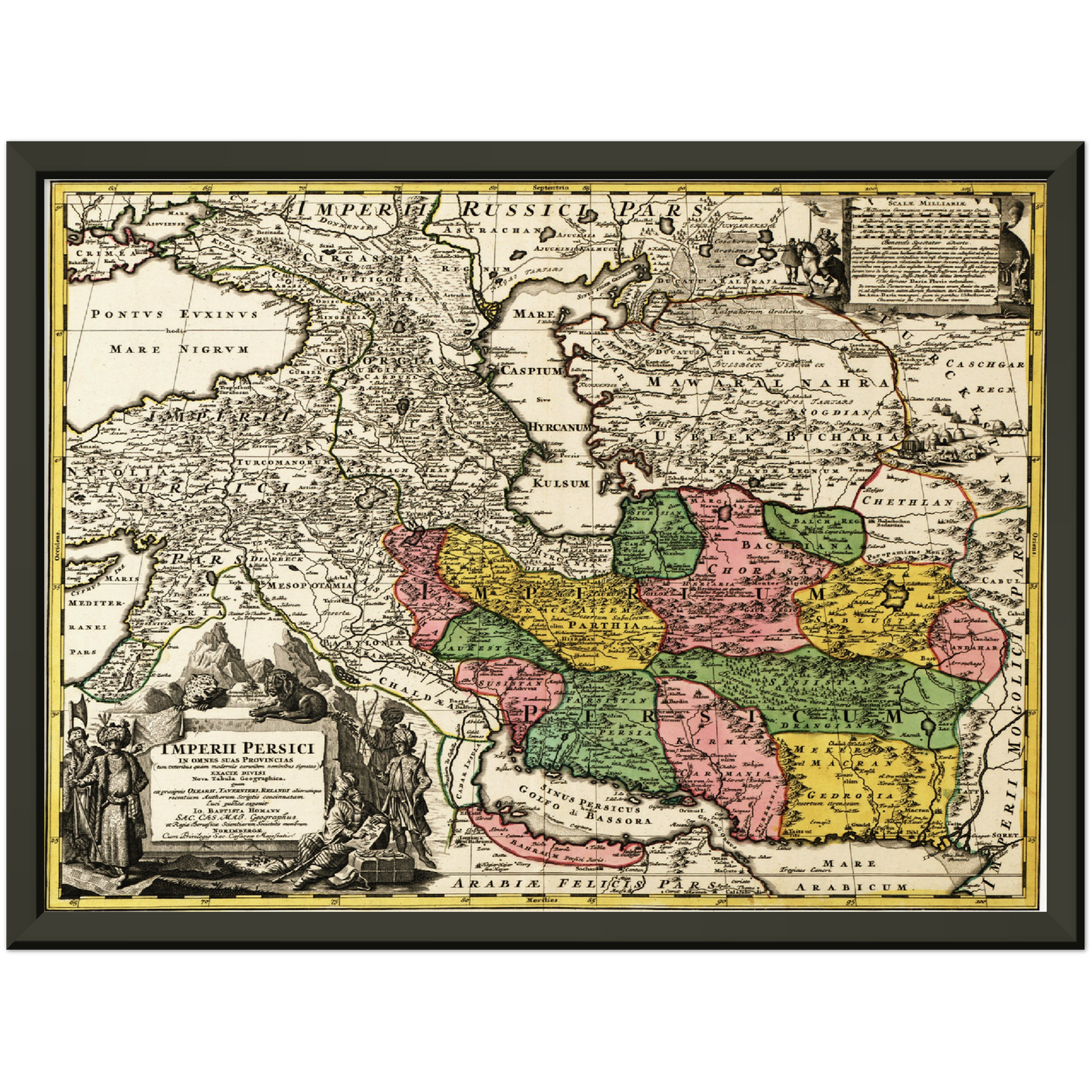 Historische Landkarte Persien um 1750