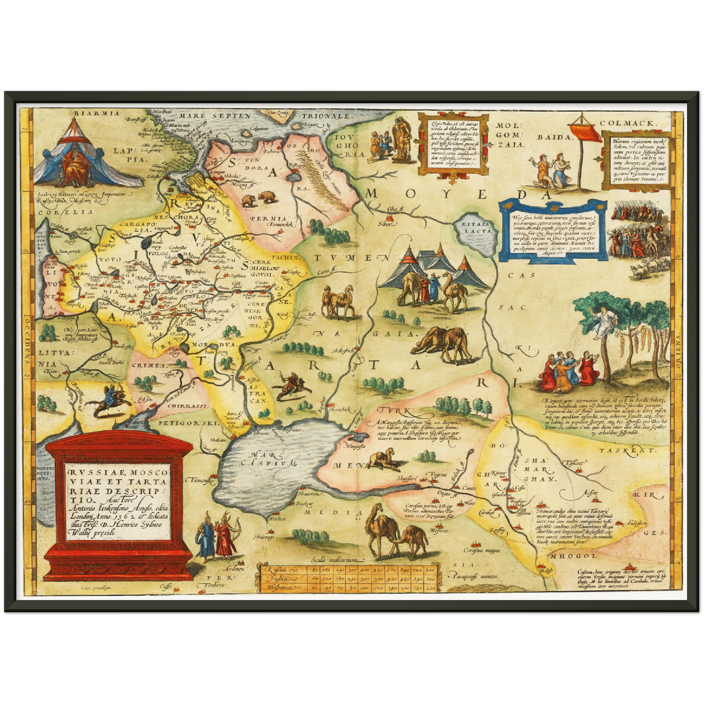 Historische Landkarte Russland um 1580
