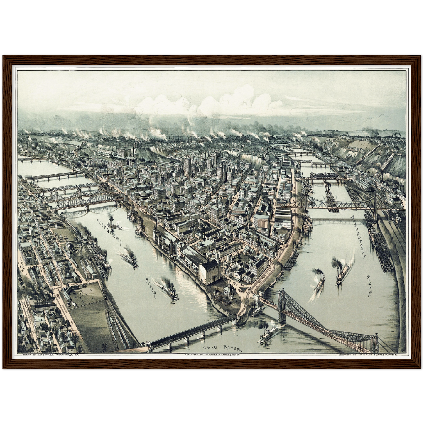 Historische Stadtansicht Pittsburgh um 1902