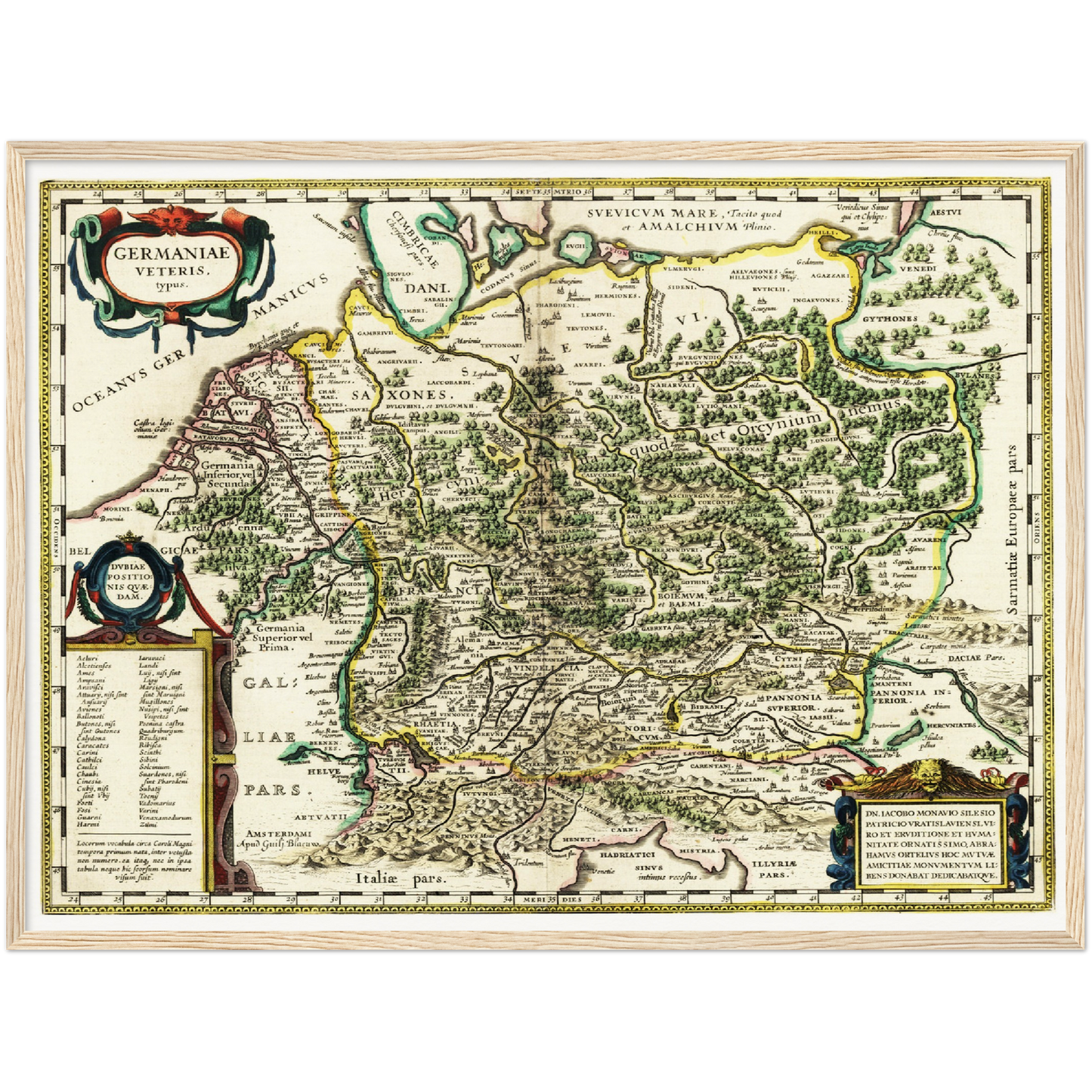 Historische Landkarte Historisches Germanien um 1647