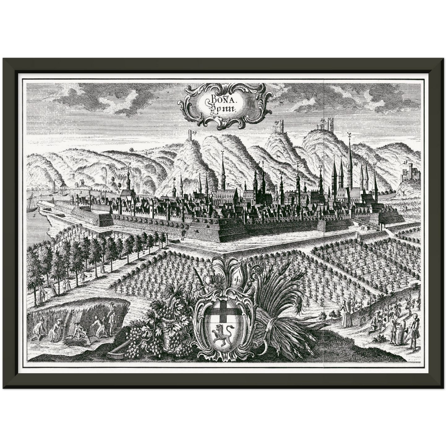 Historische Stadtansicht Bonn um 1700