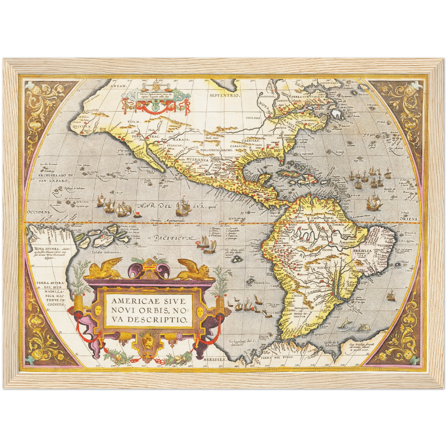 Historische Landkarte Amerika um 1609